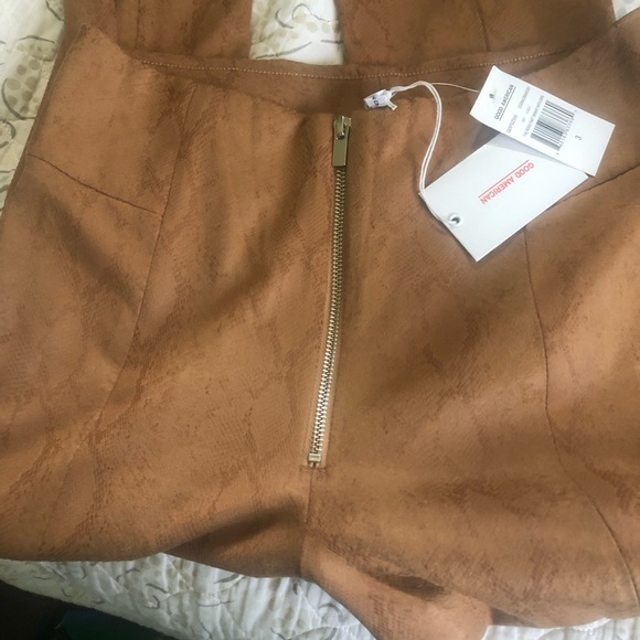 Good American snakeskin suede skinny pants size large or 8/10 NWT - Picture 2 of 5